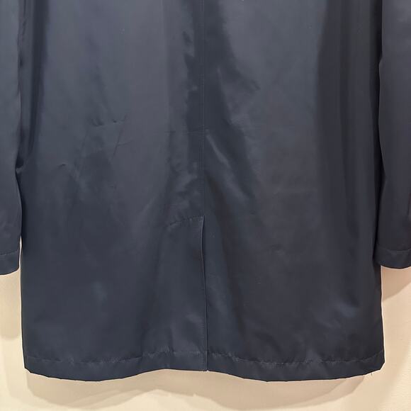 Cardinal Of Canada Mens Navy Blue Classic Lined Button Front Raincoat Sz Medium - Picture 9 of 12